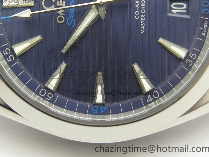 0425 Aqua Terra 150M Master Chronometers VSF 1:1 Best Edition Deep Blue Dial Silver Hand on SS Bracelet A8900 Super Clone HighPerformance 8013